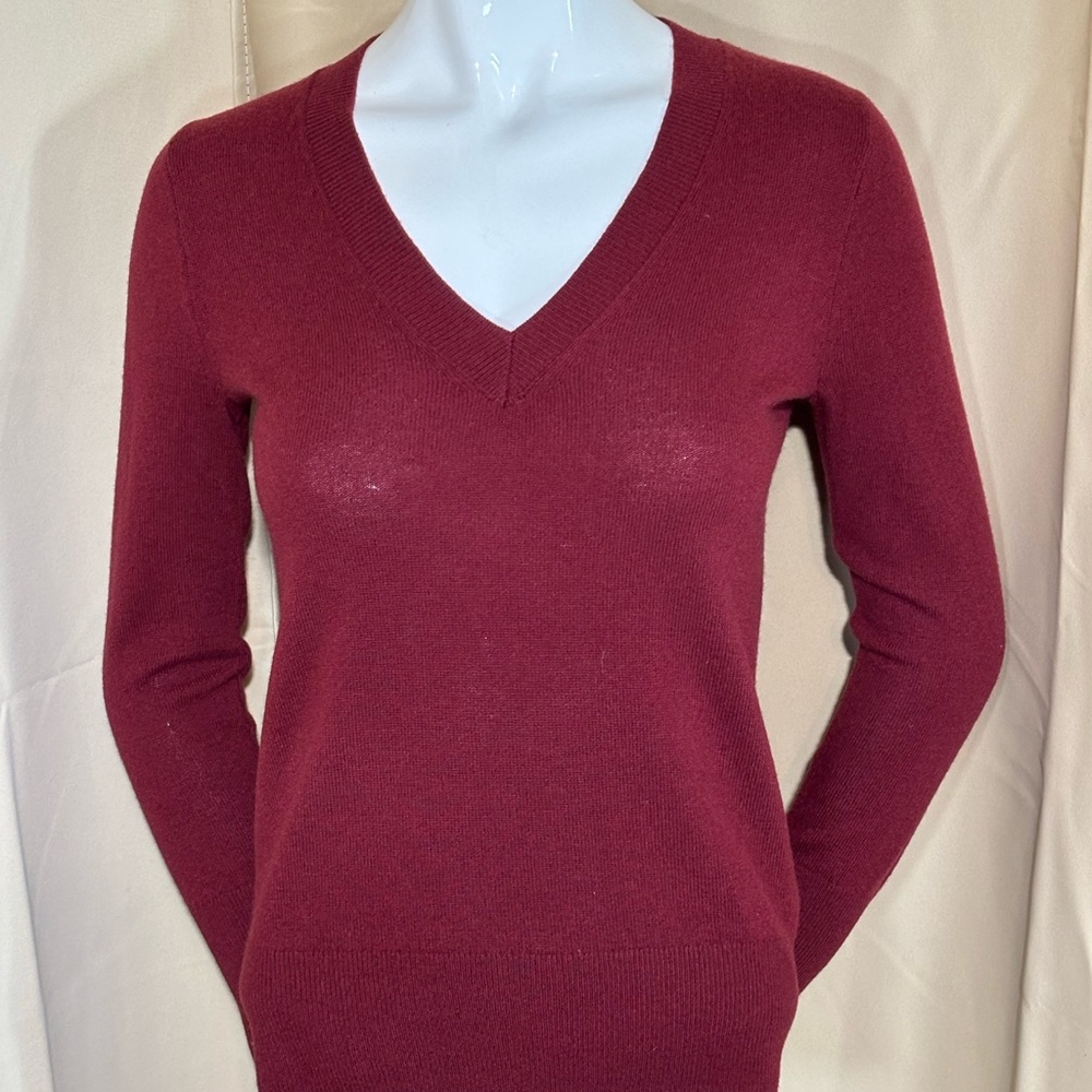 NWT J. Crew Burgundy Cashmere Sweater